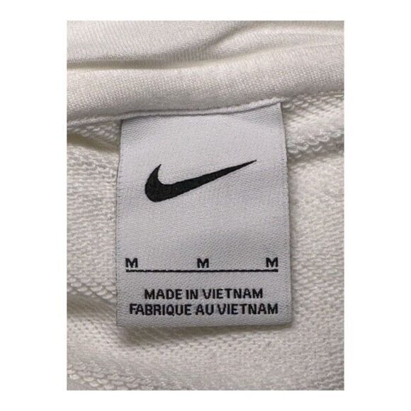 Nike Club Fleece Pullover Hoodie Sweatshirt White Men's Medium NWOT FB6574-100 - Picture 9 of 16